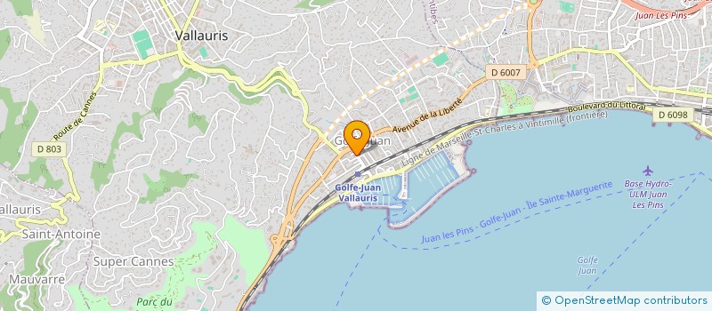 localisation de l'entreprise SARL BIJOUTERIE SANTINI  VALLAURIS