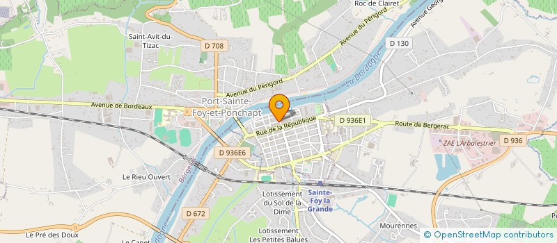 localisation de l'entreprise SARL BIO MARCHE  SAINTE-FOY-LA-GRANDE