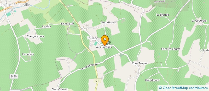 localisation de l'entreprise SARL BIO SOLAIRE 16 à BELLEVIGNE
