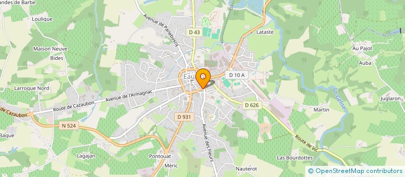 localisation de l'entreprise SARL BIO'TY INSTITUT à EAUZE