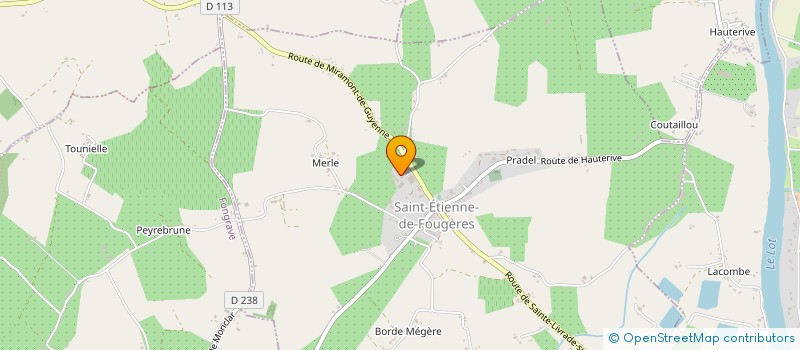 localisation de l'entreprise SARL BIRONNEAU PAYSAGE  SAINT ETIENNE DE FOUGERES