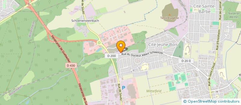 localisation de l'entreprise SARL BK CARROSSERIE à WITTENHEIM