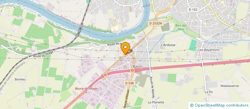 localisation de l'entreprise SARL BLACHON IMPRIMERIE  CHATEAUNEUF-SUR-ISERE