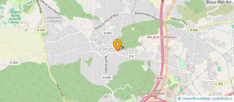 localisation de l'entreprise SARL BLANC D'ACUNTO à CABRIES