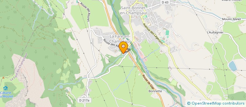 localisation de l'entreprise SARL BLANC ET FILS à LA FARE-EN-CHAMPSAUR