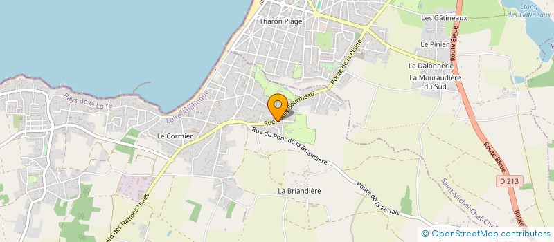 localisation de l'entreprise SARL BLANCHE COURONNE à LA PLAINE-SUR-MER