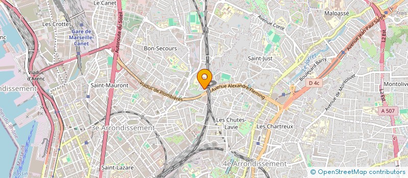 localisation de l'entreprise SARL BLANCHISSERIE PROVENCALE à MARSEILLE