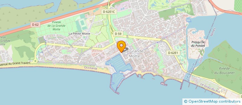 localisation de l'entreprise SARL BLEU MARINE  LA GRANDE-MOTTE