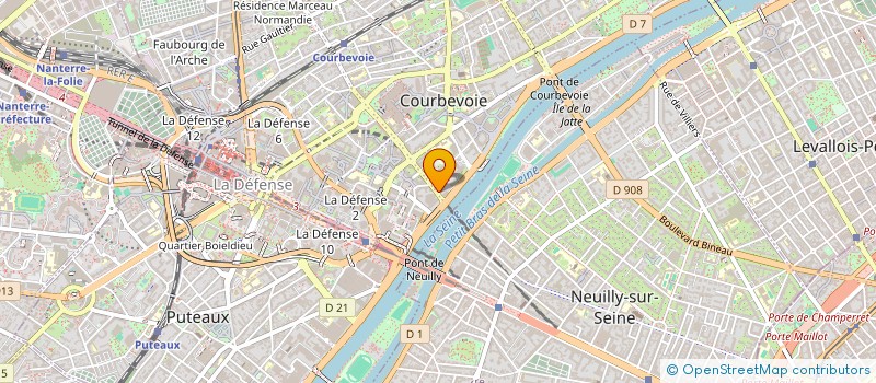 localisation de l'entreprise SARL BLEU REFLEX  COURBEVOIE