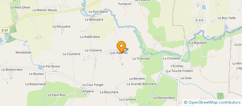 localisation de l'entreprise SARL BLIN à RETIERS