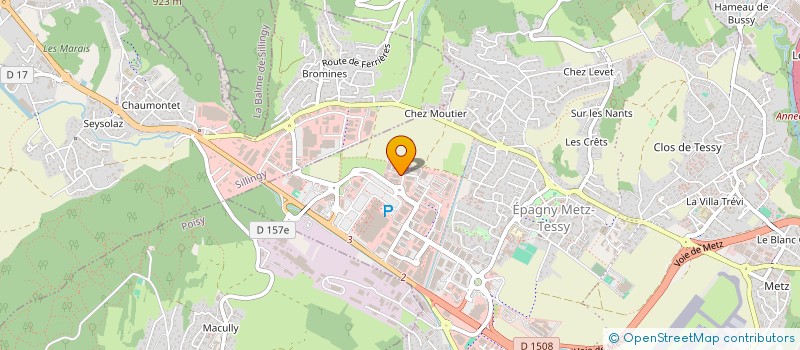 localisation de l'entreprise SARL BLUE  EPAGNY METZ-TESSY