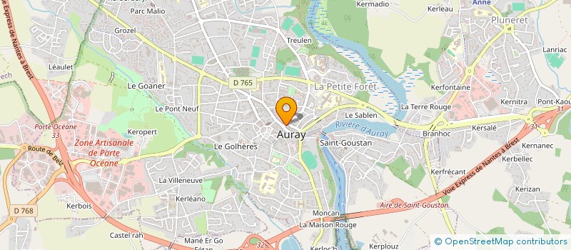 localisation de l'entreprise SARL BODY FITNESS à AURAY