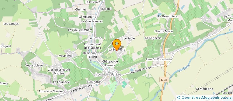 localisation de l'entreprise SARL BOIRON  POCE SUR CISSE