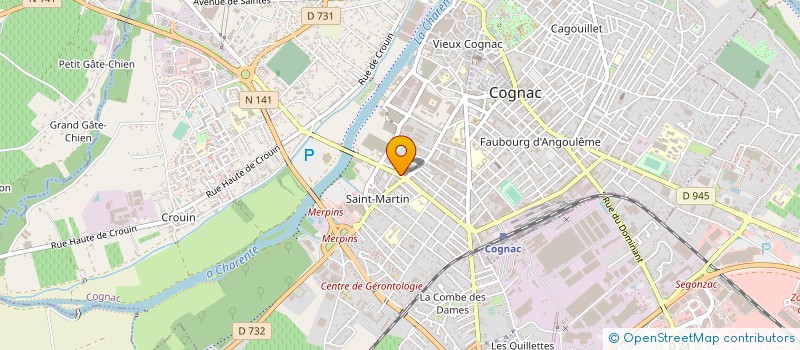 localisation de l'entreprise SARL BOLLEAU HOWKITT & CIE à COGNAC
