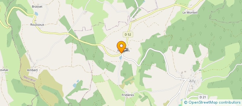 localisation de l'entreprise SARL BOMPARD à ALLY