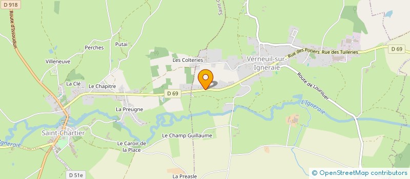localisation de l'entreprise SARL BONGRAND ANDRE à VERNEUIL-SUR-IGNERAIE