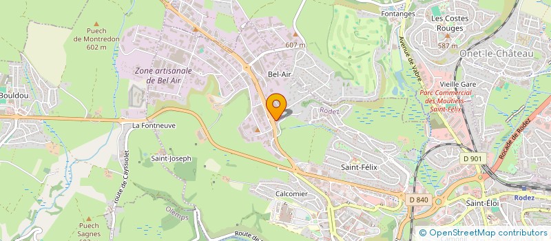 localisation de l'entreprise SARL BONNIEUX ELECTRICITE à RODEZ