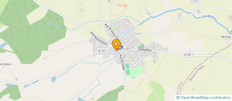 localisation de l'entreprise SARL BORDAGE  VASLES