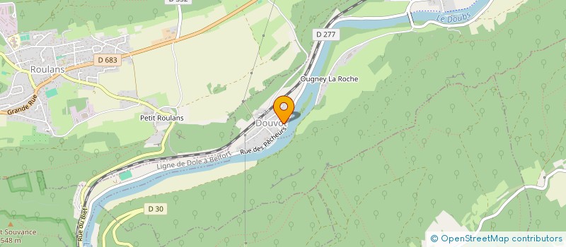 localisation de l'entreprise SARL BORLAT SERVICE & FORMATION  OUGNEY-DOUVOT