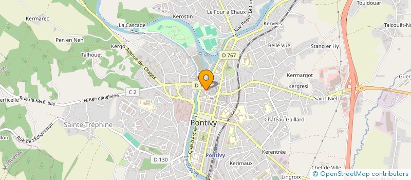 localisation de l'entreprise SARL BOUCHERIE LE DEU  PONTIVY