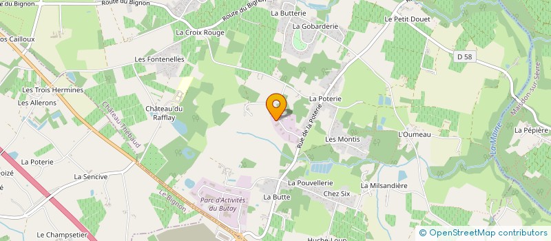 localisation de l'entreprise SARL BOUCHERIE LOUERAT à CHATEAU-THEBAUD