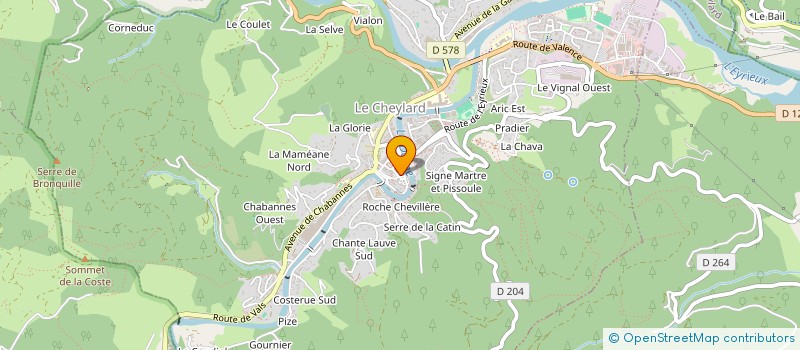 localisation de l'entreprise SARL BOUCHERIE MOUNIER  LE CHEYLARD