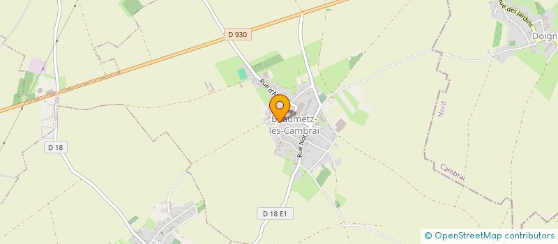 localisation de l'entreprise SARL BOUDEWEEL FRERES à BEAUMETZ-LES-CAMBRAI
