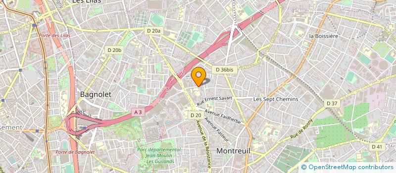 localisation de l'entreprise SARL BOULADI RESTAURATION à MONTREUIL