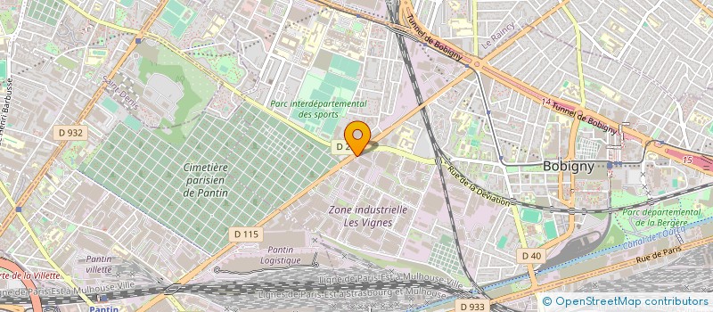 localisation de l'entreprise SARL BOULANGERIE DU PONT DE SAINT-OUEN  BOBIGNY