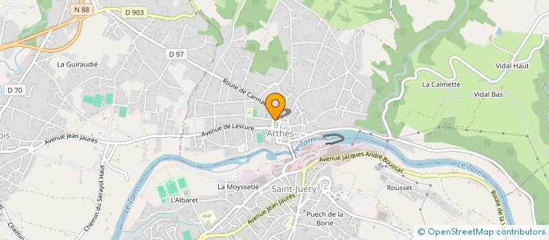 localisation de l'entreprise SARL BOULANGERIE FAURE  ARTHES