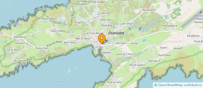 localisation de l'entreprise SARL BOULANGERIE GANTOIS-MALGORN  OUESSANT