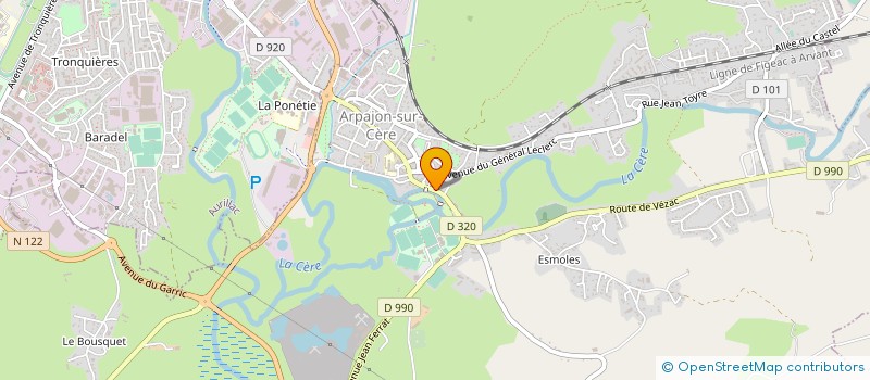 localisation de l'entreprise SARL BOULANGERIE MAS à ARPAJON-SUR-CERE