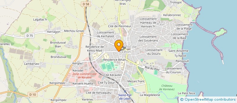 localisation de l'entreprise SARL BOULANGERIE PATISSERIE BELLEC  SAINT-POL-DE-LEON