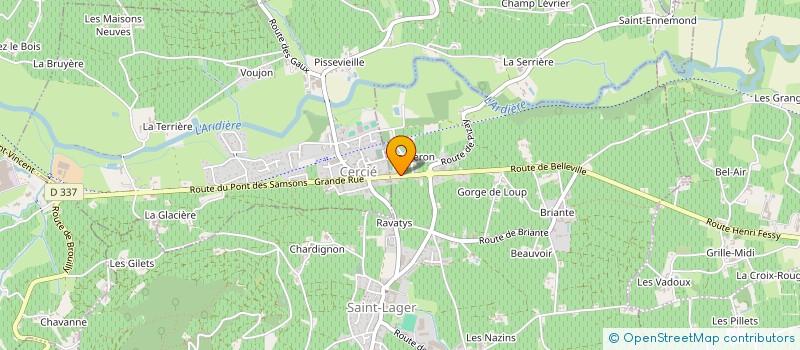 localisation de l'entreprise SARL BOULANGERIE PATISSERIE CHOCOLATERIE MONIN  SAINT-LAGER