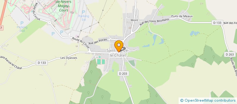 localisation de l'entreprise SARL BOULANGERIE PATISSERIE RAVEAU  SAINT-PARIZE-LE-CHATEL