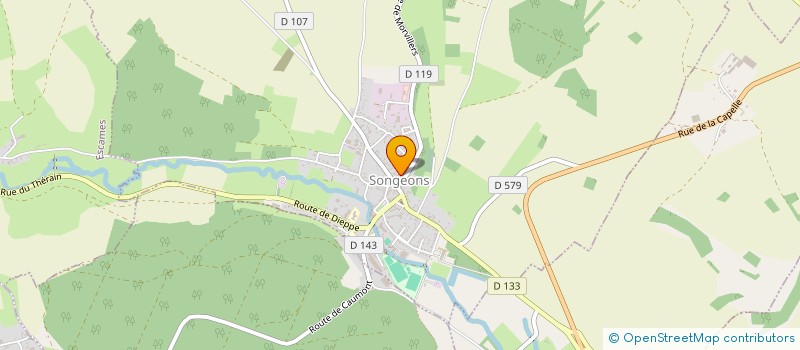 localisation de l'entreprise SARL BOULANGERIE SERREAU  SONGEONS