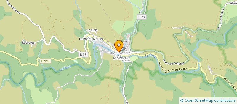 localisation de l'entreprise SARL BOULANGERIE VINCENT  PONT DE MONTVERT SUD MONT LOZERE