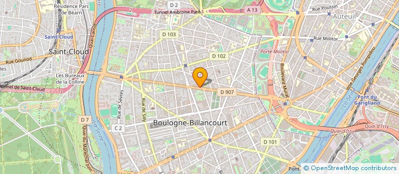 localisation de l'entreprise SARL BOULOGNE IMMOBILIER à BOULOGNE-BILLANCOURT
