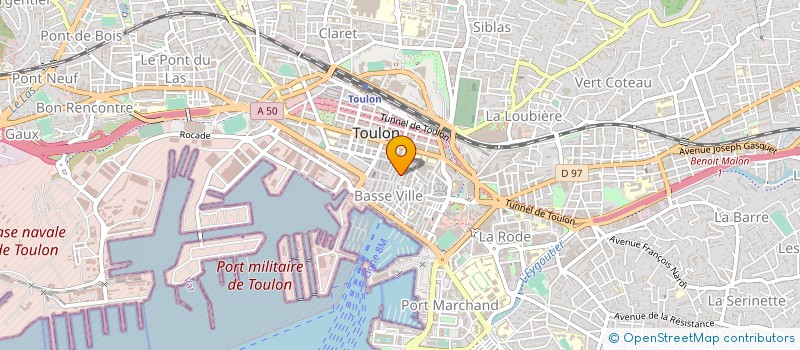 localisation de l'entreprise SARL BOUQUINERIE MONTBARBON à TOULON