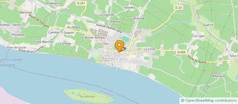 localisation de l'entreprise SARL BOURG FLORAL  BOURG