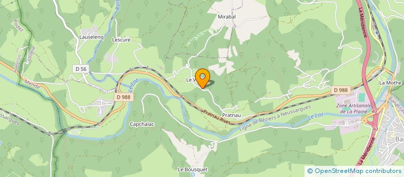 localisation de l'entreprise SARL BOURGADE SUESCUN  BANASSAC-CANILHAC