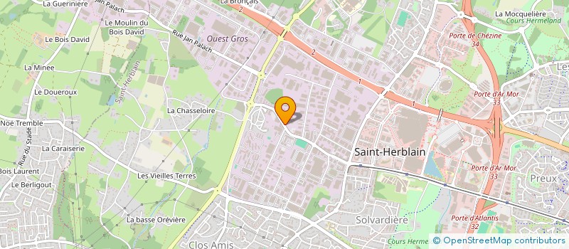 localisation de l'entreprise SARL BOURGOIN ET COMPAGNIE  ST-HERBLAIN