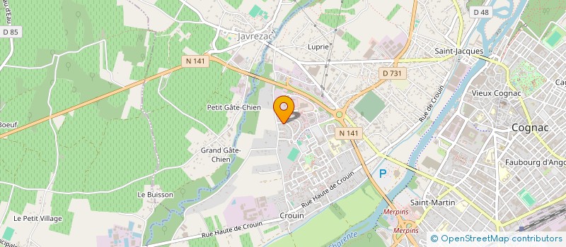 localisation de l'entreprise SARL BOYE PERE ET FILS à COGNAC