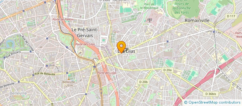 localisation de l'entreprise SARL BRASSERIE DES LILAS à LES LILAS