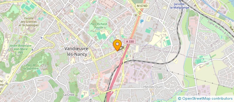 localisation de l'entreprise SARL BRASSERIE JEANNE D'ARC  VANDUVRE-LES-NANCY