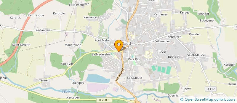 localisation de l'entreprise SARL BREIZ IMPRIMERIE à BAUD