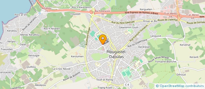 localisation de l'entreprise SARL BREIZH BOIS ENVIRONNEMENT à PLOUGASTEL-DAOULAS