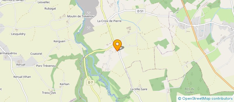 localisation de l'entreprise SARL BRETAGNE COUVERTURE ETANCHEITE  TRESSIGNAUX