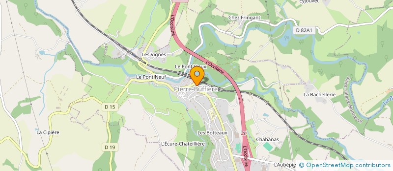 localisation de l'entreprise SARL BRIANCE ACCUEIL à PIERRE-BUFFIERE