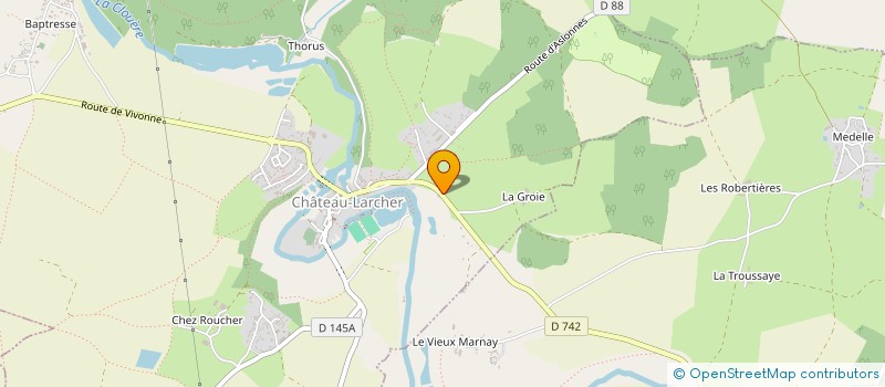 localisation de l'entreprise SARL BRISE ROCHE-CARRIERE SERVICE  CHATEAU-LARCHER